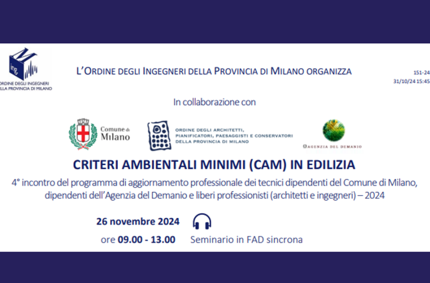  Criteri Ambientali Minimi (CAM) in edilizia