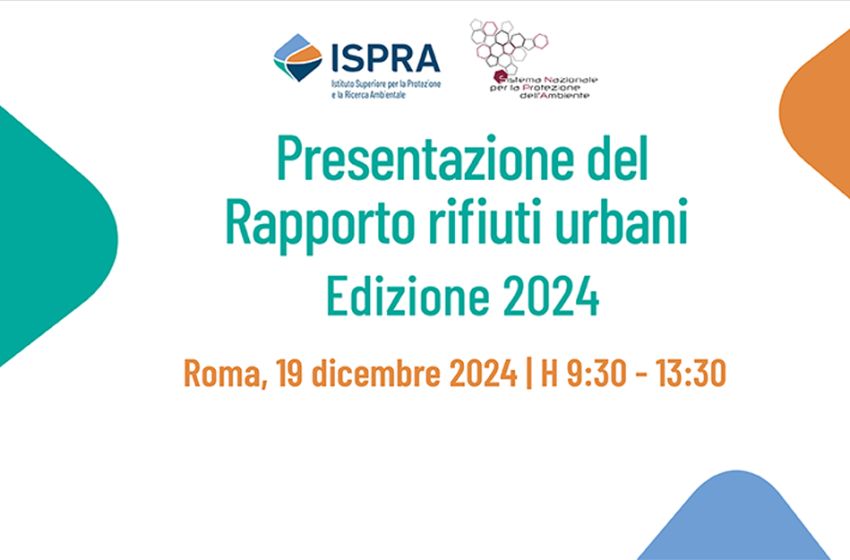  Presentazione del Rapporto rifiuti urbani Edizione 2024