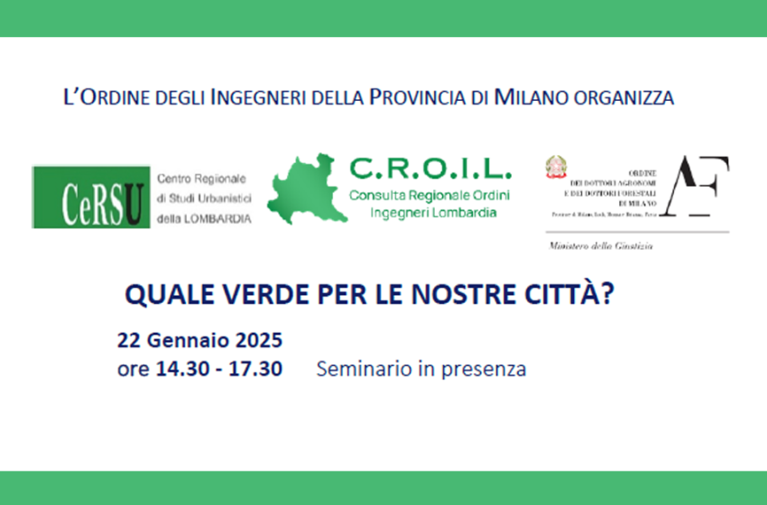  Quale verde per le nostre città?