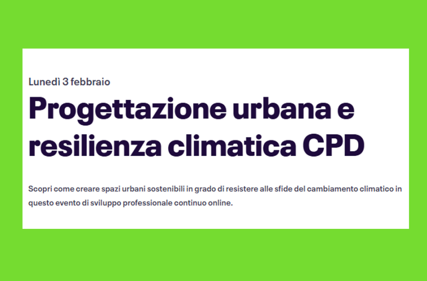  Progettazione urbana e resilienza climatica