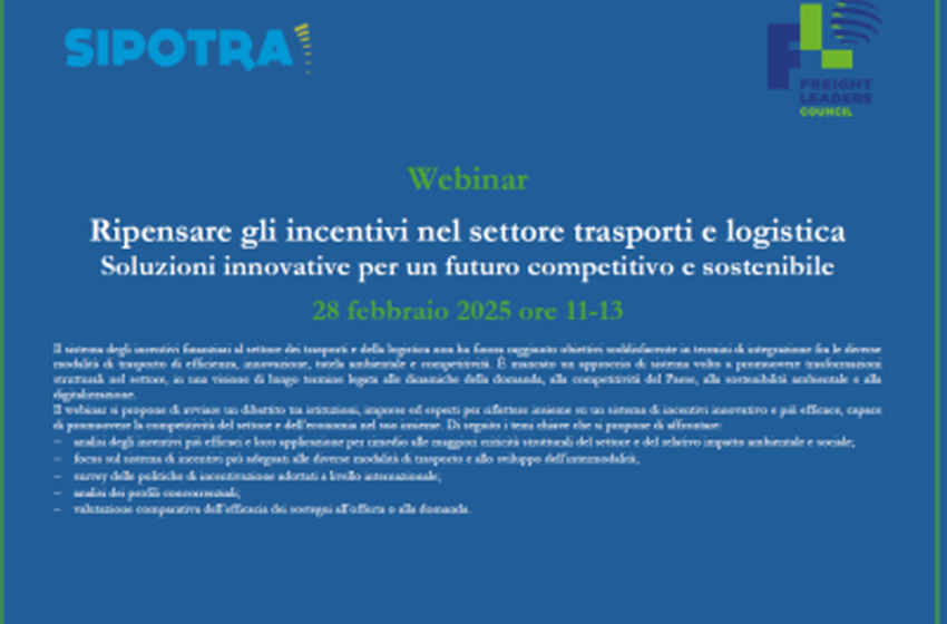  Ripensare gli incentivi nel settore trasporti e logistica